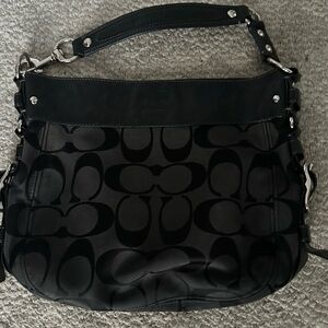 Coach Black Signature Shoulder Bag